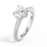 Joan Heart Cut Lab Grown Diamond Platinum Engagement Ring - View 3