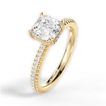 Helen Asscher Cut Lab Grown Diamond 18Kt Yellow Gold Engagement Ring - View 4