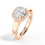 Jasmin Asscher Cut Lab Grown Diamond 18Kt Rose Gold Engagement Ring - View 2