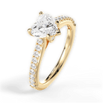 Frances Heart Cut Lab Grown Diamond 18Kt Yellow Gold Engagement Ring - View 2