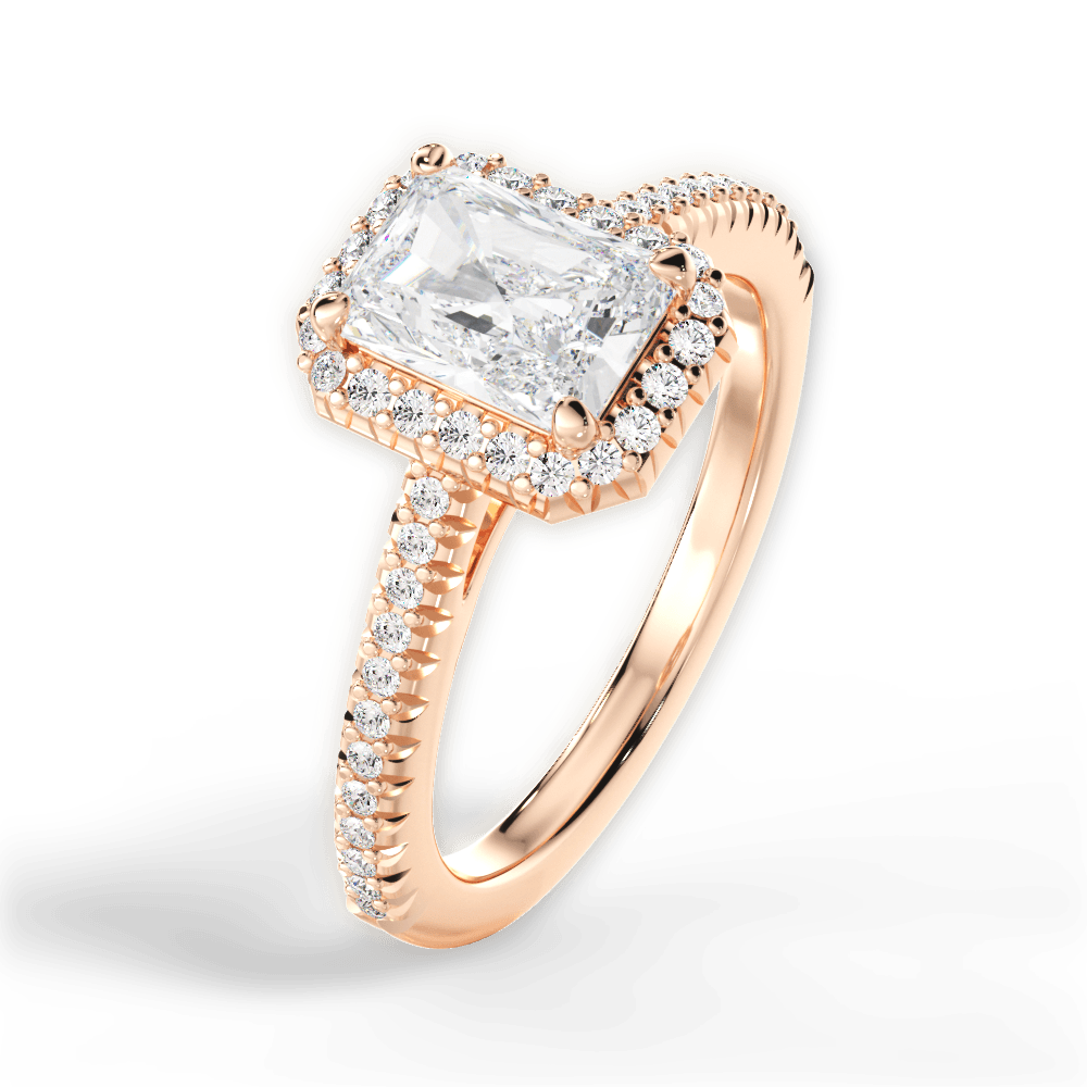 Jenny Radiant Cut Lab Grown Diamond 18Kt Rose Gold Engagement Ring - View 3