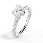 Christina Heart Cut Lab Grown Diamond Platinum Engagement Ring - View 4