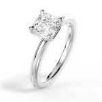 Brenda Asscher Cut Lab Grown Diamond 14Kt White Gold Engagement Ring - View 2