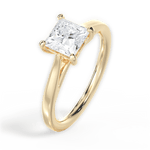 Angie Princess Cut Lab Grown Diamond 18Kt Yellow Gold Engagement Ring - View 4