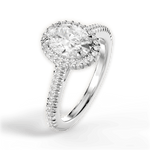 Jenny Oval Cut Lab Grown Diamond 14Kt White Gold Engagement Ring - View 4