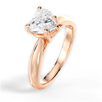 Dolores Heart Cut Lab Grown Diamond 18Kt Rose Gold Engagement Ring - View 4