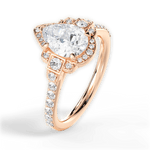 Joyce Pear Cut Lab Grown Diamond 18Kt Rose Gold Engagement Ring - View 3