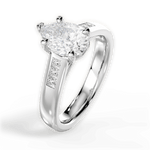 Brittany Pear Cut Lab Grown Diamond 14Kt White Gold Engagement Ring - View 4
