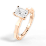 Aaliyah Radiant Cut Lab Grown Diamond 18Kt Rose Gold Engagement Ring - View 3