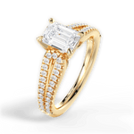 Jessica Emerald Cut Lab Grown Diamond 18Kt Yellow Gold Engagement Ring - View 4