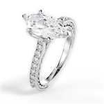 Gilda Marquise Cut Lab Grown Diamond 14Kt White Gold Engagement Ring - View 3