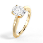 Diana Oval Cut Lab Grown Diamond 18Kt Yellow Gold Engagement Ring - View 4