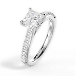Elizabeth Princess Cut Lab Grown Diamond 14Kt White Gold Engagement Ring - View 4