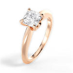 Diana Asscher Cut Lab Grown Diamond 18Kt Rose Gold Engagement Ring - View 2