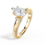 Florence Pear Cut Lab Grown Diamond 18Kt Yellow Gold Engagement Ring - View 3