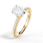 Giselle Oval Cut Lab Grown Diamond 18Kt Yellow Gold Engagement Ring - View 2