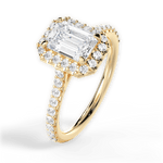Leah Emerald Cut Lab Grown Diamond 18Kt Yellow Gold Engagement Ring - View 4