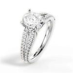 Jessica Oval Cut Lab Grown Diamond 14Kt White Gold Engagement Ring - View 2