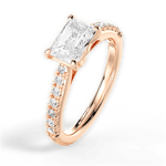 Diane Radiant Cut Lab Grown Diamond 18Kt Rose Gold Engagement Ring - View 4