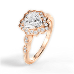 Julie Heart Cut Lab Grown Diamond 18Kt Rose Gold Engagement Ring - View 2