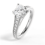 Leslie Heart Cut Lab Grown Diamond Platinum Engagement Ring - View 2