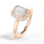 Fiona Radiant Cut Lab Grown Diamond 18Kt Rose Gold Engagement Ring - View 3