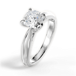 Beverly Cushion Cut Lab Grown Diamond 14Kt White Gold Engagement Ring - View 4
