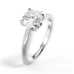 Amanda Round Cut Lab Grown Diamond 18Kt White Gold Engagement Ring - View 4