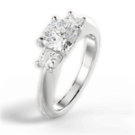 Dorothy Cushion Cut Lab Grown Diamond 14Kt White Gold Engagement Ring - View 2