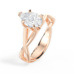 Aubrey Pear Cut Lab Grown Diamond 18Kt Rose Gold Engagement Ring - View 4
