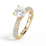 Kira Round Cut Lab Grown Diamond 18Kt Yellow Gold Engagement Ring - View 4