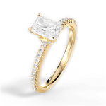 Giselle Radiant Cut Lab Grown Diamond 18Kt Yellow Gold Engagement Ring - View 4