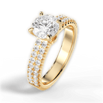 Kayla Round Cut Lab Grown Diamond 18Kt Yellow Gold Engagement Ring - View 4