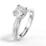 Camila Cushion Cut Lab Grown Diamond 14Kt White Gold Engagement Ring - View 4