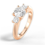 Dorothy Round Cut Lab Grown Diamond 18Kt Rose Gold Engagement Ring - View 2