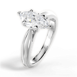 Amy Marquise Cut Lab Grown Diamond Platinum Engagement Ring - View 3