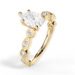 Edith Pear Cut Lab Grown Diamond 18Kt Yellow Gold Engagement Ring - View 4