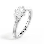 Bernadette Radiant Cut Lab Grown Diamond 14Kt White Gold Engagement Ring - View 4