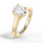 Ariana Oval Cut Lab Grown Diamond 18Kt Yellow Gold Engagement Ring - View 4
