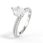 Gail Pear Cut Lab Grown Diamond 18Kt White Gold Engagement Ring - View 2
