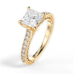 Gilda Princess Cut Lab Grown Diamond 18Kt Yellow Gold Engagement Ring - View 2