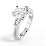 Emily Radiant Cut Lab Grown Diamond 14Kt White Gold Engagement Ring - View 2