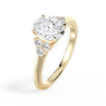 Celeste Oval Cut Lab Grown Diamond 18Kt Yellow Gold Engagement Ring - View 2