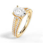 Jessica Oval Cut Lab Grown Diamond 18Kt Yellow Gold Engagement Ring - View 4