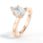Gemma Pear Cut Lab Grown Diamond 18Kt Rose Gold Engagement Ring - View 4