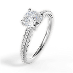 Caroline Cushion Cut Lab Grown Diamond 14Kt White Gold Engagement Ring - View 4