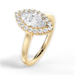 Fiona Marquise Cut Lab Grown Diamond 18Kt Yellow Gold Engagement Ring - View 3