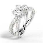 Lauren Heart Cut Lab Grown Diamond 18Kt White Gold Engagement Ring - View 3