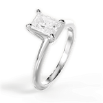 Alicia Radiant Cut Lab Grown Diamond 14Kt White Gold Engagement Ring - View 2