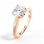 Diana Round Cut Lab Grown Diamond 18Kt Rose Gold Engagement Ring - View 3